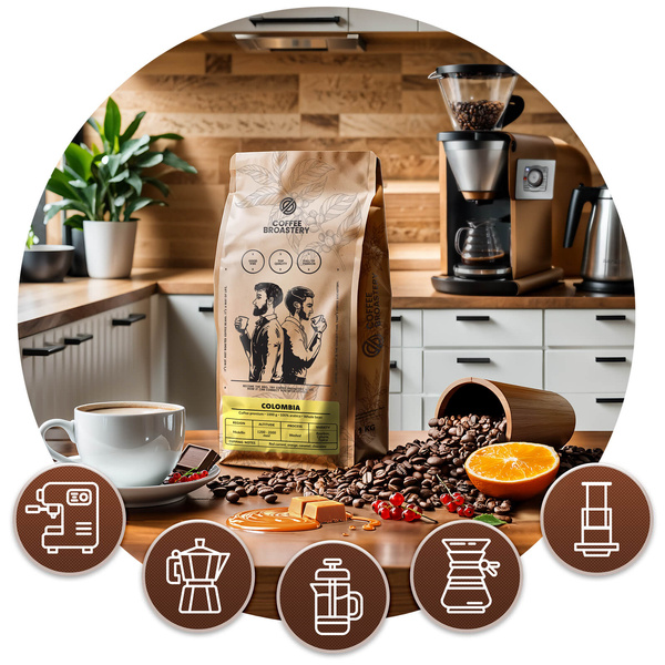 Bro Coffee Roastery - Helbønnekaffe Colombia Medellin Premium 1kg