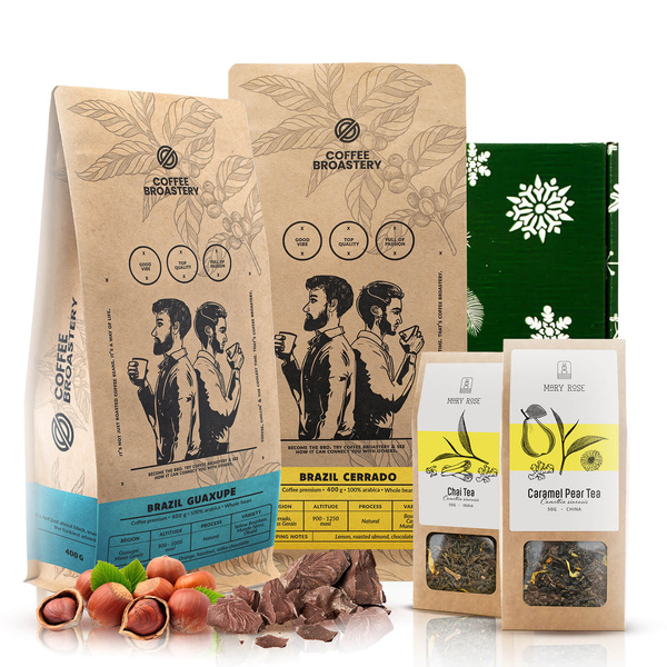 Gavesæt med Coffee Broastery-kaffe og Mary Rose-te