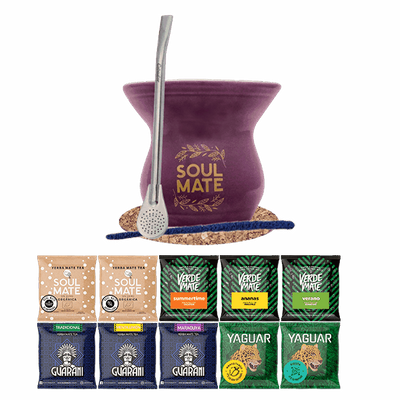 Yerba Mate Sæt 10x50 Kalabas + Bombilla