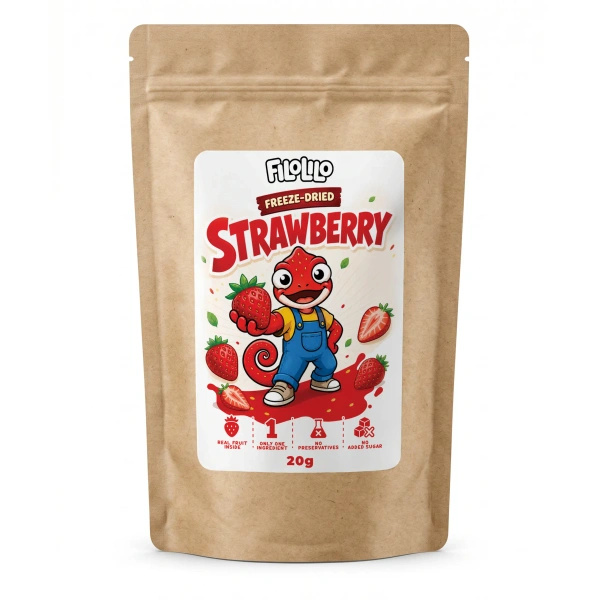 FiloLilo – Frysetørrede jordbær (skiver) 20 g