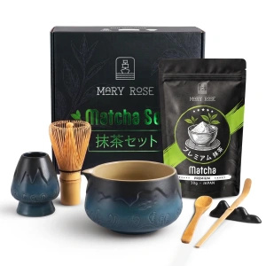 Gavesæt: japansk matcha i premiumkvalitet + matchawan + bambustilbehør