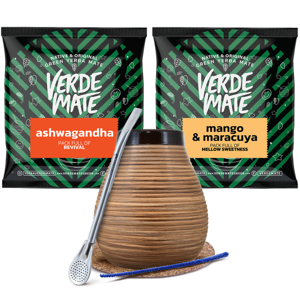 Yerba mate-sæt Bombilla Kalabas