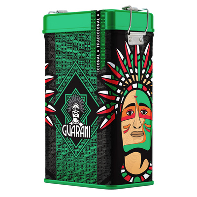 Yerbera – Metaldåse + Guarani Elaborada con Palo Tradicional 0,5 kg