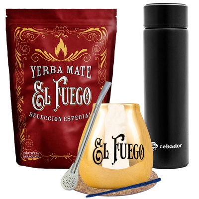 Yerba Mate El Fuego Energia 500 g termokande-sæt