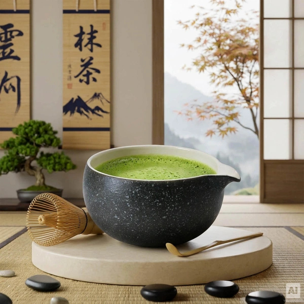 Gavesæt: tilbehør til tilberedning af matcha-te