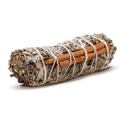 Hvid Salvie med kanel - Røgelse 20-30g (bundt)