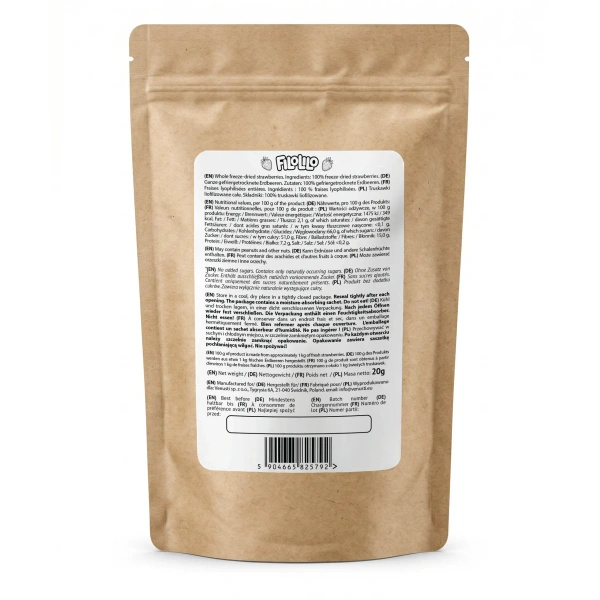 FiloLilo – Frysetørrede jordbær (hele) 20 g