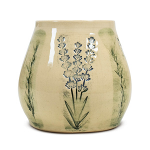 Keramisk kalabas Flora Green 300 ml – Crater-serien