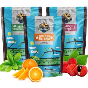 Sæt Yerba Mate Rio Parana forskellige typer 3x500g