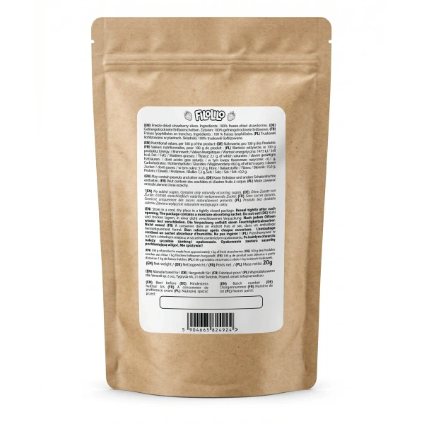 FiloLilo – Frysetørrede jordbær (skiver) 20 g