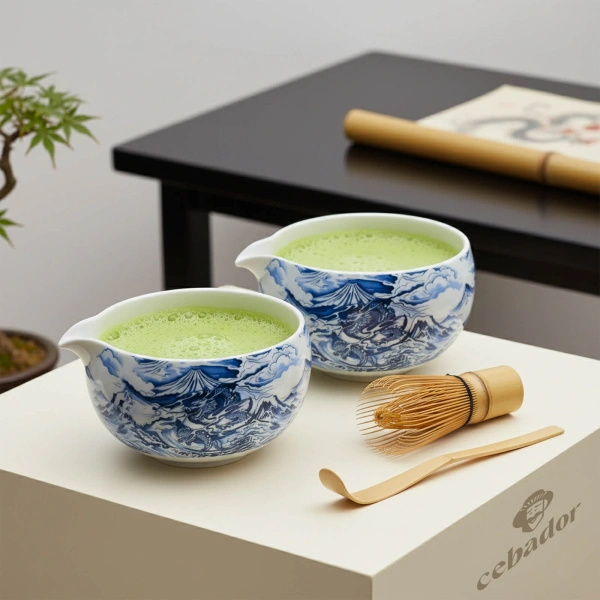 Ceremonielt sæt til brygning af matcha-te: japansk økologisk matcha 30g + tilbehør