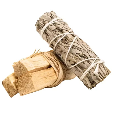 Bundt af hvid salvie + Palo santo til udrensning