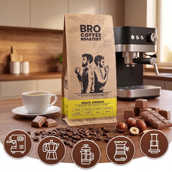 Sæt Bro Coffee Roastery Brazil Samba + Brazil Cerrado 2x1kg (2kg)