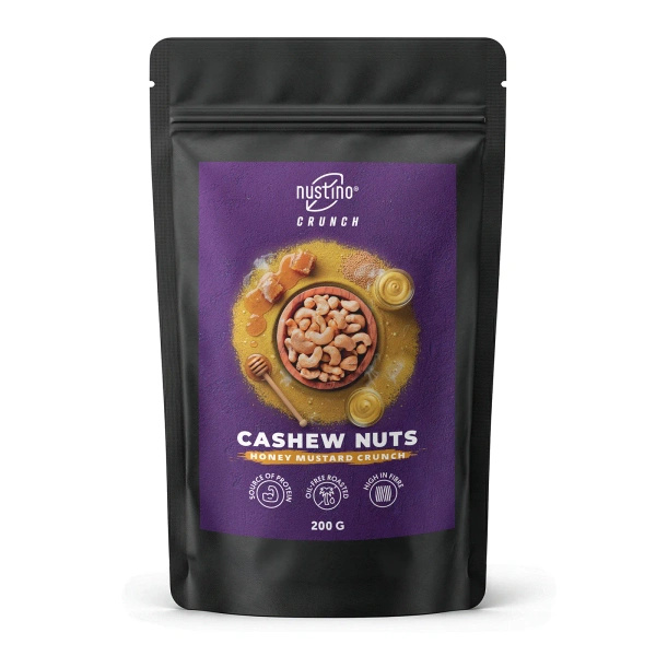 Nustino Crunch – Ristede cashewnødder – Honey Mustard Crunch 200 g
