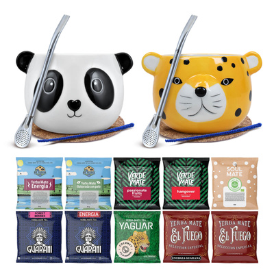 Yerba Mate Sæt TIL TO Kalabas Bombilla