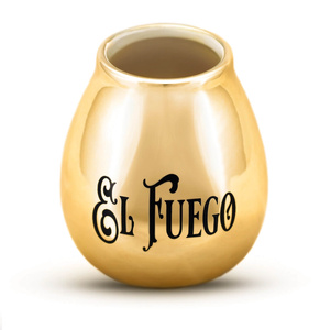 Yerba Mate-sæt: El Fuego Elaborada 1kg + Kalabas + Bombilla