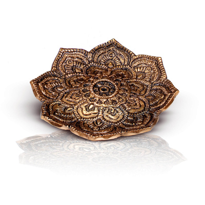 Røgelsesholder Lotus (flad)