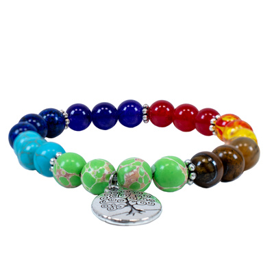 Armbånd "Syv Chakraer" – med Livets Træ