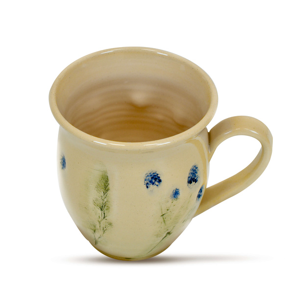 Keramikkrus Flora Blue 350 ml – Crater-serien