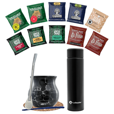 Sæt Yerba Mate 500g Mate Gourd 10x50g termokande