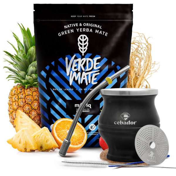 Sæt Yerba Verde Mate Mas IQ 0,5kg + TermoColador