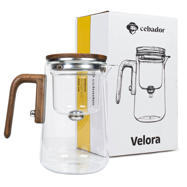 Glastepotte med magnetisk si Velora 800 ml