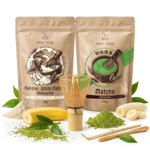 Sæt til farverig Matcha Latte: Matcha + White Matcha + tilbehør