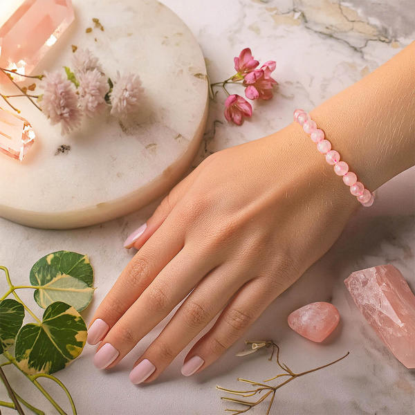 Armbånd med rosenkvarts