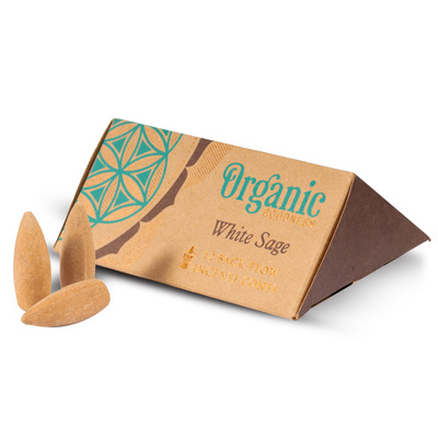 Røgelseskegler Organic Goodness – Hvid Salvie (12 stk.)