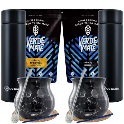 Yerba Verde Mate termokande sæt til to 1 kg