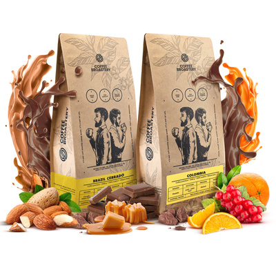 Sæt Bro Coffee Roastery Colombia Medellin + Brazil Cerrado 2x1kg (2kg)