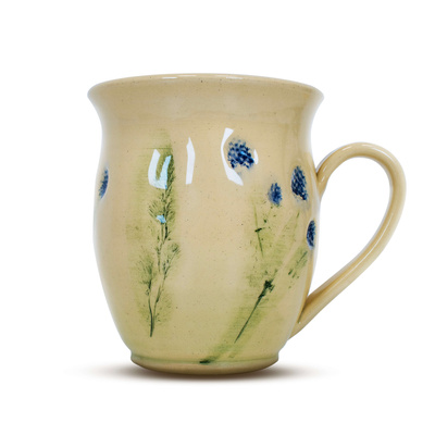 Keramikkrus Flora Blue 350 ml – Crater-serien