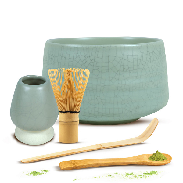 Sæt med tilbehør til brygning af matcha-te