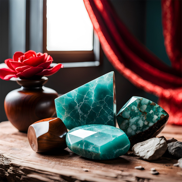 Sæt af natursten og krystaller - esoterik, yoga, meditation