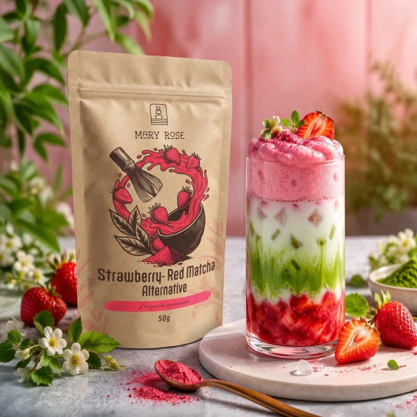 Sæt med farverige matchaer: Red Matcha + Orange Matcha