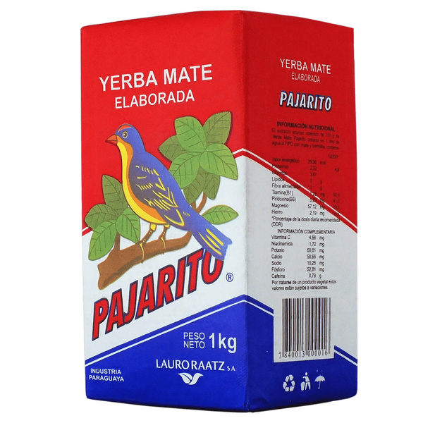 Yerba Mate Elaborada-sæt: El Fuego 1kg + Pajarito 1kg
