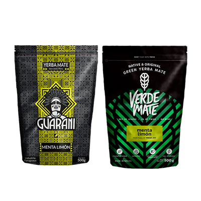 Guarani Menta Limon 500g + Verde Mate Grøn Menta Limon 500g
