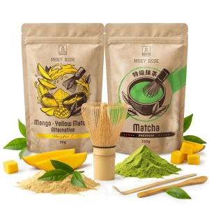 Sæt til farverig Matcha Latte: Matcha + Yellow Matcha + tilbehør