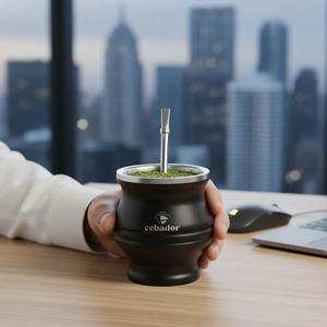 TermoColador – termokop til yerba mate – 190 ml (sort)