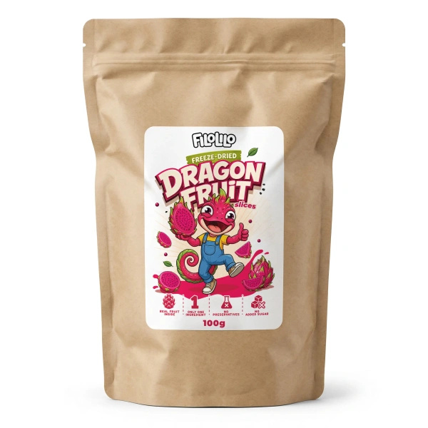 FiloLilo – Frysetørret dragefrugt (skiver) 100 g