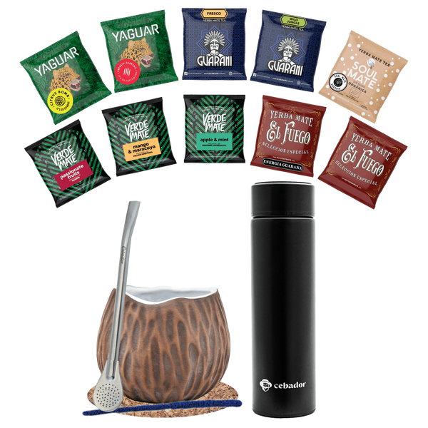 Sæt Yerba Mate 500g Mate Gourd 10x50g termokande