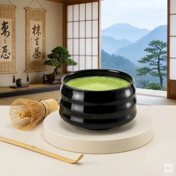 Gavesæt: japansk ceremoniel matcha + matchawan + bambustilbehør
