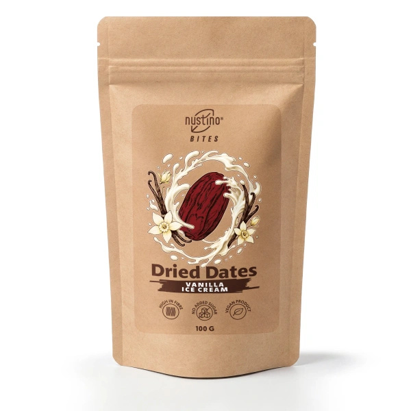 Nustino Bites – Tørrede Dadler – Vanilla Ice Cream 100 g