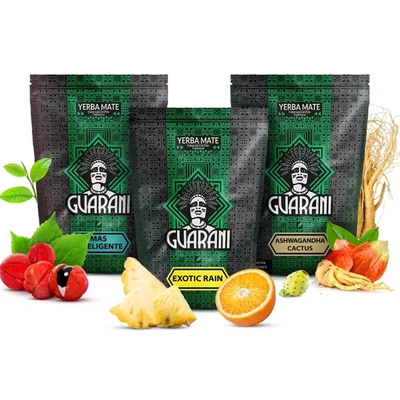 Yerba Mate Guarani frugt sæt 3x500g