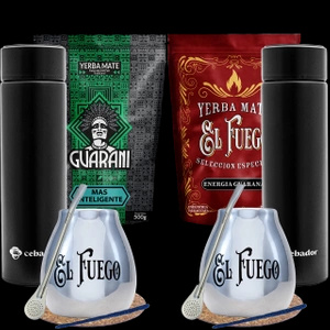 Yerba Mate sæt til to 2x0,5 kg termokande
