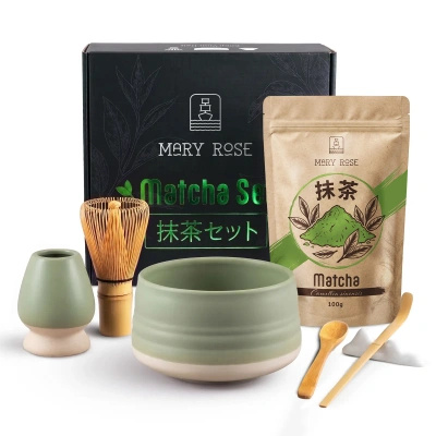 Gavesæt: matcha + matchawan + bambustilbehør