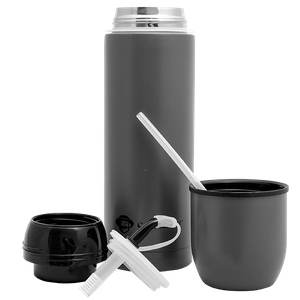 Yerbomos 5.0 - 650 ml - Mate, termokande og bombilla i ét (grå)