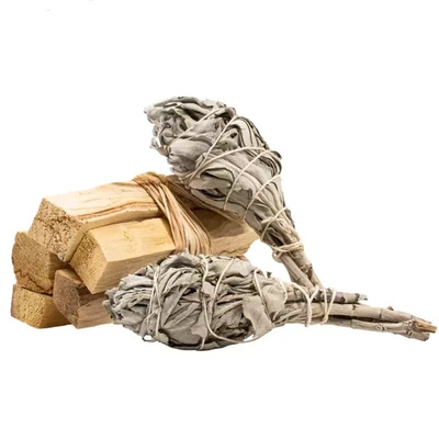 Hvid salvie 2 bundter + Palo santo 50g