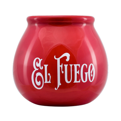 Keramisk kalabas med El Fuego-logo (rød) 300 ml