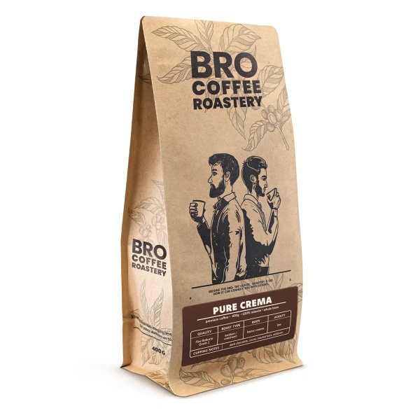 Bro Coffee Roastery – Helbønnekaffe Pure Crema 400 g
